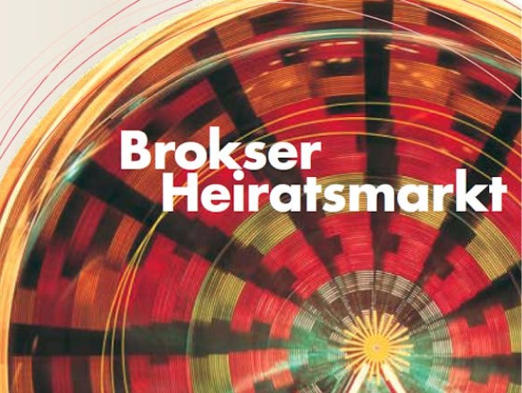 Schriftzug Brokser Heiratsmarkt auf buntem Hintergrund